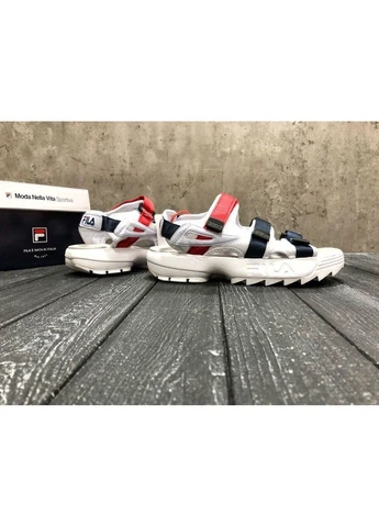 КРОССОВКИ ЖЕНСКИЕ FILA WHITE BLACK RED ФИЛА БЕЛЫЕ No Brand белые демисезоны (392023908)