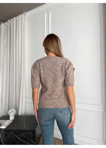 Бежевий демісезонний жіночий светр пуловер No Brand