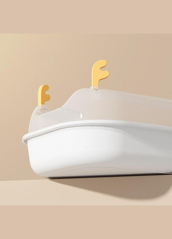 Туалет для кішок PET 36 х 50 х 18см з лопаткою Білий Ele (299915438)