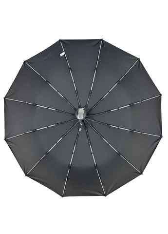 Чорна чоловіча парасолька повний автомат антивітер на 12 потрійних спиць три слони чорна (07563-1) Три Слона (334003989)