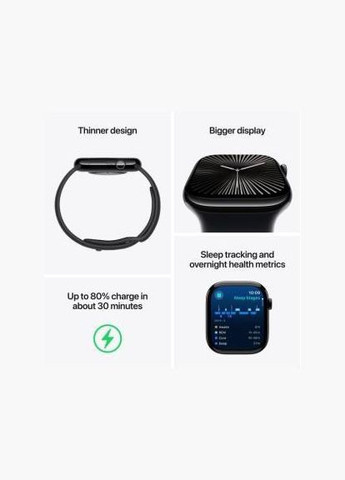 Смарт-годинник GPS 46mm Silver Aluminum Case w. Blue Cloud Sport Loop (MWWN3) Apple Watch Series 10 (318326281)