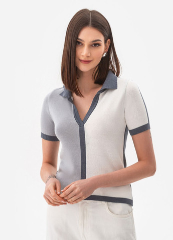 Серый женский тонкий цветной «поло» SVTR