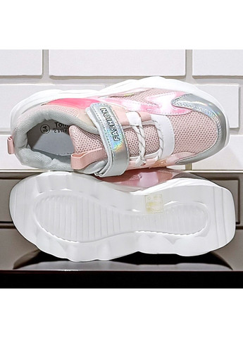 Розовые демисезонные ортопедические кроссовки текстильные на липучках для девочки Tom.M