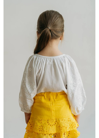 Белая вышиванка для девочки полтавская Kashtanchik лен (366213561)