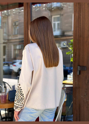 Жіноча вишиванка-жакет Щедра молочна ESQ 4532 (305395999)