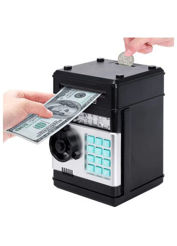 Інтерактивна іграшка сейф-скарбничка музична з електронним купюроприймачем Cashbox Black (UFTCashboxBlack) UFT сейф-скарбничка музична з електронним купюроприйма (366105972)