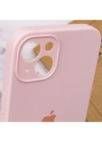 Чохол Silicone Case Full Camera Protective (AA) для Apple iPhone 14 (6.1") Блідо-рожевий Epik (373937999)
