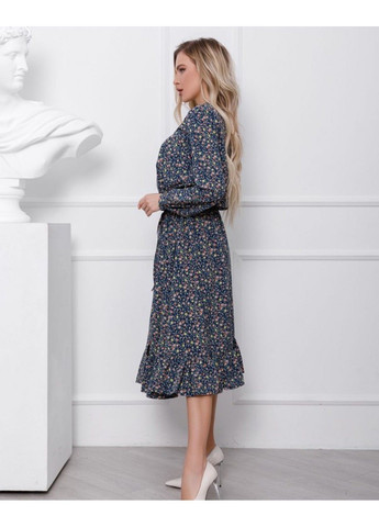 Комбинированное повседневный платье 12402 s мультиколор ISSA PLUS