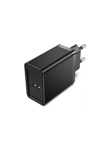 Мережевий зарядний пристрій 1-port USB Wall Charger(12W) EU-Plug Black (FAAB0-EU) Vention (369457689)