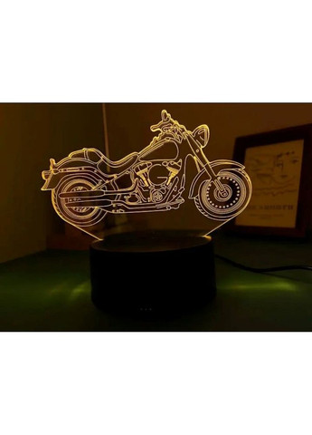 Акриловий 3D світильник - нічник мотоцикл круїзер 7 кольорів No Brand (369776405)
