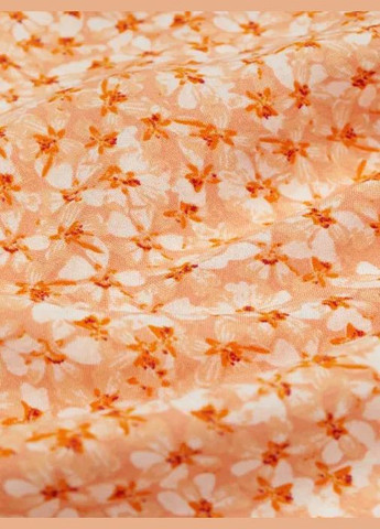 Оранжевое повседневный платье H&M с цветочным принтом