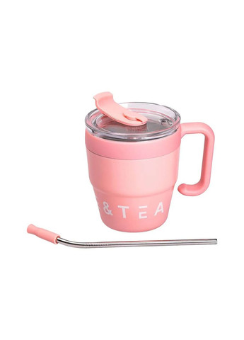 Термочашка Coffee & Tea 480 мл с трубочкой и двойным открыванием, Yiwu (324069926)