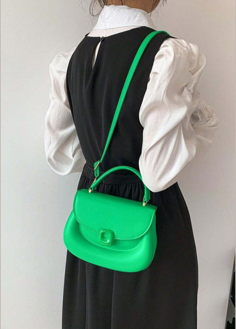Женская классическая сумка 10276 кросс-боди на ремешке через плечо зеленая No Brand (281322923)