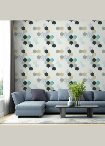 Панель стеновая 3D 700х700х4мм мозаика серо-голубая (D) SW-00002014 No Brand (328578447)