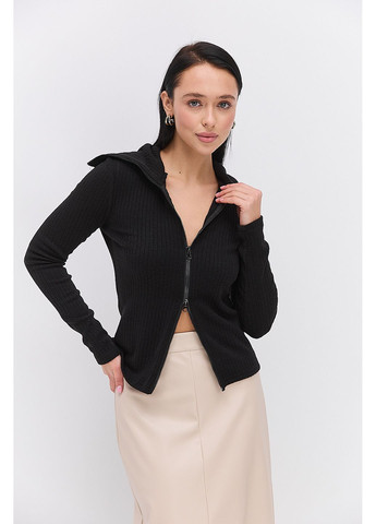 Жіноча трикотажна кофта на блискавці з високим коміром Arjen (370984607)