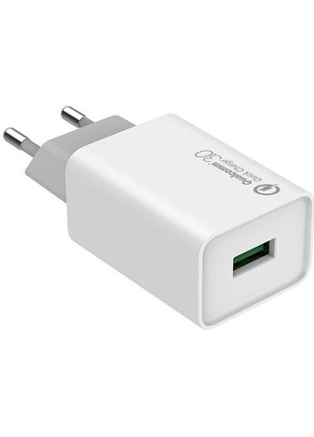 Сетевое зарядное устройство 1 USB Quick Charge 3.0 18W White Colorway (307698716)
