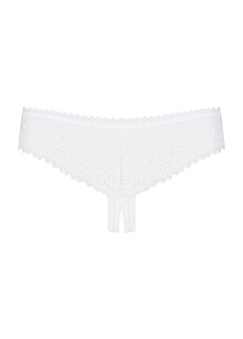 Кружевные трусики с доступом Alabastra S/M, белый Obsessive (292862684)