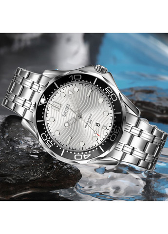 Годинник 9276 сріблястий з нержавіючої сталевої браслет для чоловіків кварцові стрілочні з календарем ProDobro (367264802)