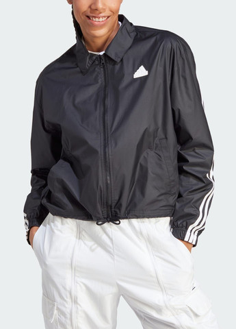 Чорна демісезонна вітровка future icons 3-stripes adidas