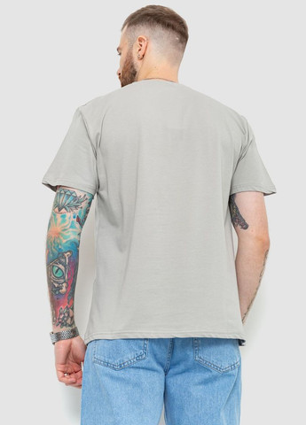 Оливковая футболка мужская батал 208r018 с длинным рукавом Ager