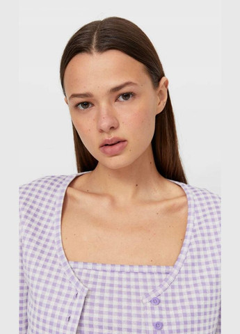 Ліловий літній комплект (сукня, жакет) Stradivarius