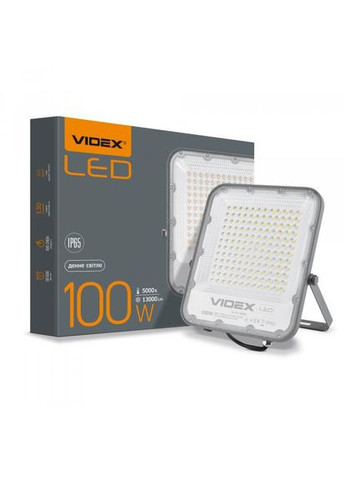 Прожектор Premium F2 VLF2-1005G 100 Вт 5000 K Серый (25959) Videx (284106845)