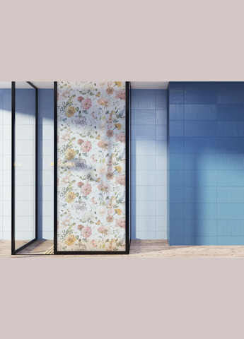 Солнцезащитная матирующая пленка на окна и зеркала Осенние цветы самоклейка на стекло 1 метр погонный Zatarga (324218696)