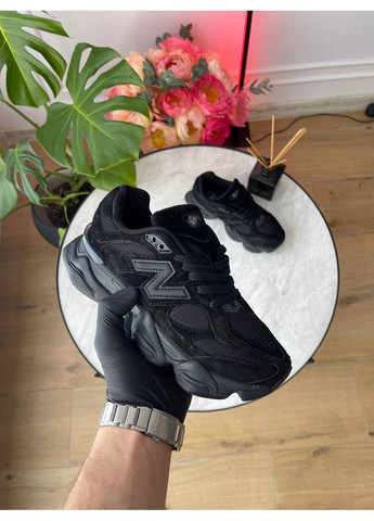 Кроссовки женские и мужские New Balance 9060 Triple Black | Нью Баланс 9060 черные No Brand чёрные демисезоны (362035178)