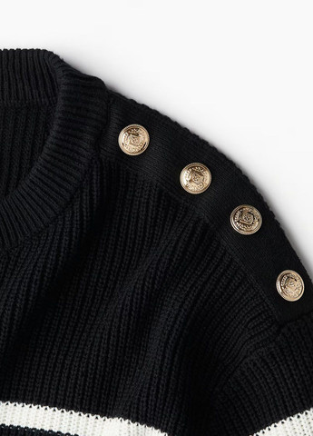 Черный демисезонный свитер H&M