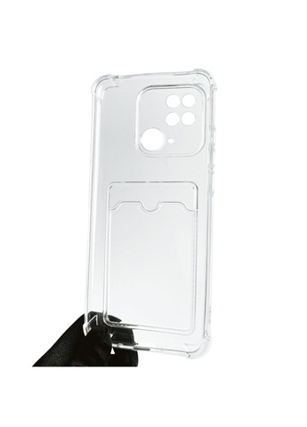 Чехол для POCO C40 с бронь углами с карманом для визиток карточек k-pop на сяоми поко с40 прозрачный Xiaomi (366019259)