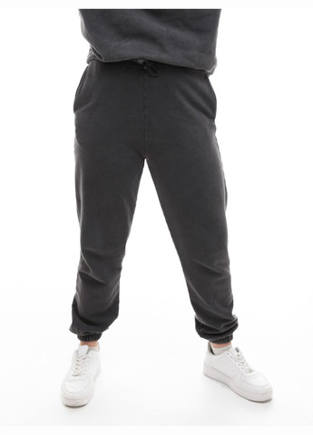 Спортивные брюки женские черные с варкой тринитка MDG Джогери (302879199)