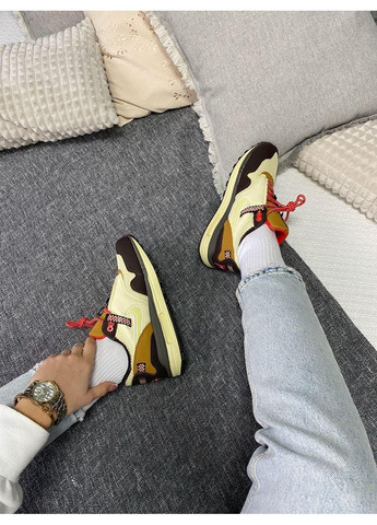 Бежевые демисезонные кроссовки мужские nike air max 1 t.scott cactus jack b найк аир макс No Brand