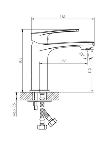 Смеситель для умывальника Troya 001 (HB9659) Haiba (363320755)