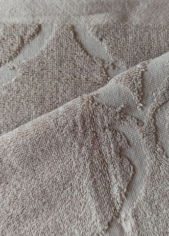 Набор полотенец: банное полотенце 140×70 см + лицевое полотенце 100 x 50 см, хлопок Malloory Home абстрактный темно-бежевый