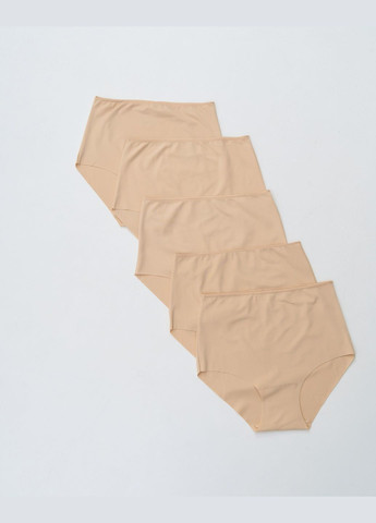 Женские телесные трусики с высокой посадкой 5 шт. Nicoletta (322126807)