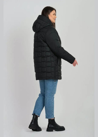 Черная демисезонная женская куртка большого размера демисезонная SK