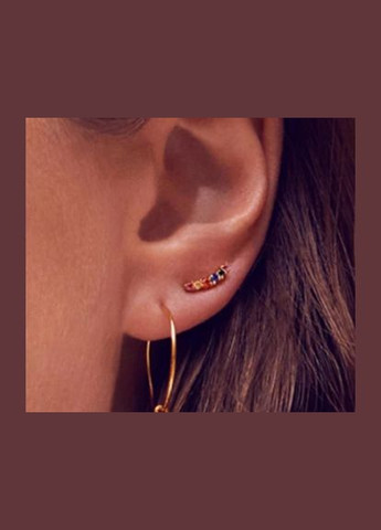 Серебряные серьги в позолоте No Brand (331166212)