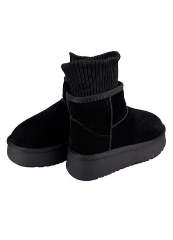 Угги женские замшевые на платформе черные 5012-1-1 No Brand (370674158)