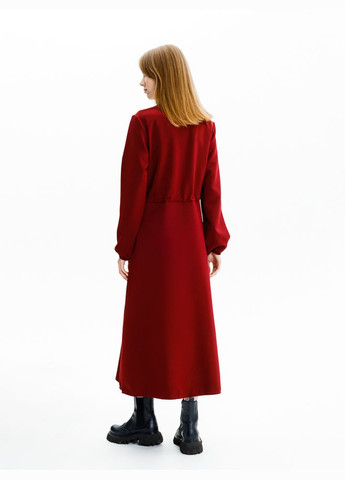 Бордовое платье женское с длинным рукавом цвет бордовый цб-00235570 Yuki