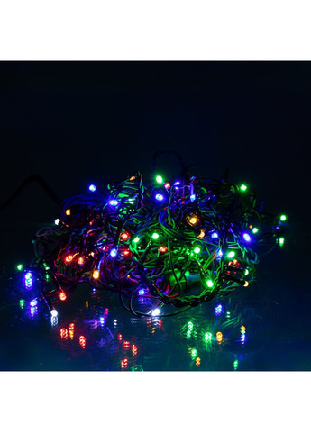 Гірлянда Бахрома вулична 105 LED 6 м від мережі чорна нитка, мультиколір No Brand (367838188)