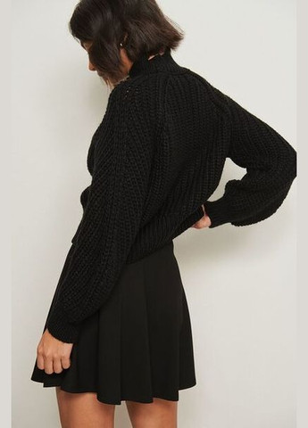 Черный зимний свитер джемпер NA-KD Knitted Sweater