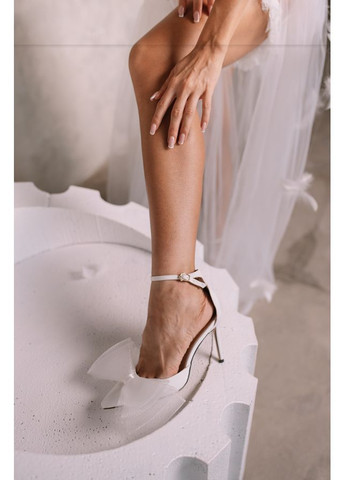 No Brand Свадебные туфли с шифоновыми бантами белый з текстиль, — (351394614)