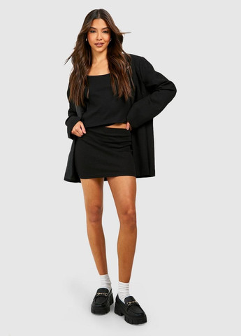 Черная пляжный однотонная юбка Boohoo