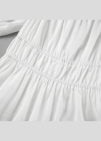 Белое белое платье макси из хлопка 111224 белый No Brand