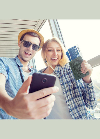 Обкладинка на паспорт 13836 Зелена Shvigel (331910210)