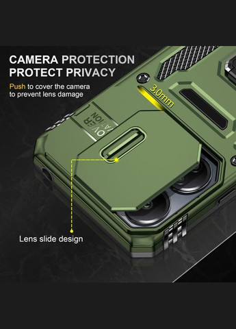Ударопрочный чехол Camshield Army Ring для Xiaomi Poco X6 / Note 13 Pro 5G Army Green No Brand (344465086)