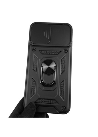 Чохол для iPhone 7 Plus броньований з кільцем зі шторкою на камеру на айфон 7 плюс чорний rg1 Apple (366019599)