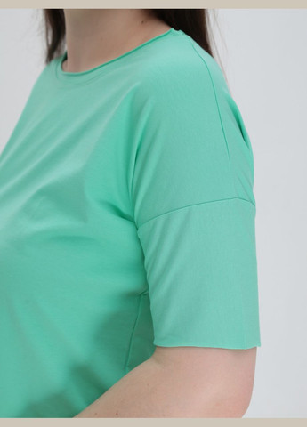 Футболка женская светло-зеленая укороченная однотонная JEANSclub Вільна - (322999568)