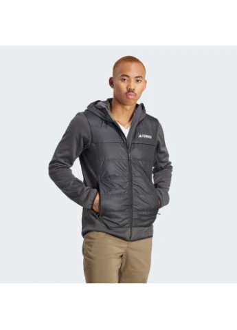 Черная куртка terrex multi hybrid insulated hooded jacket black ir7883 adidas