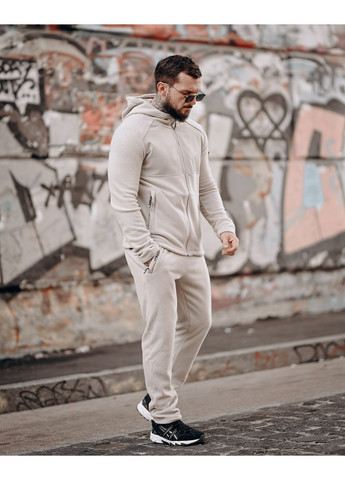 Чоловічий зимовий спортивний костюм на флісі бежевий Freedom (369003945)